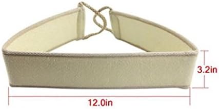 GBM Asheva Natural Loofah Strap, Exfoliating Back Scrubber, Deep Clean & Revitalize Your Skin