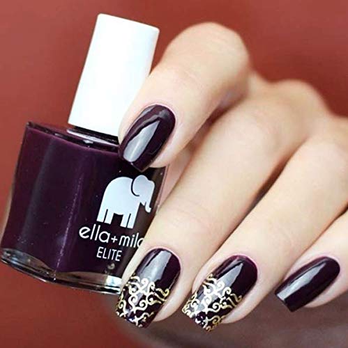 Ella+mila Professional Quick Dry Nail Polish - Long-Lasting & Chip-Resistant (Elite Collection - Little Plum Dress - 0.45 fl oz)
