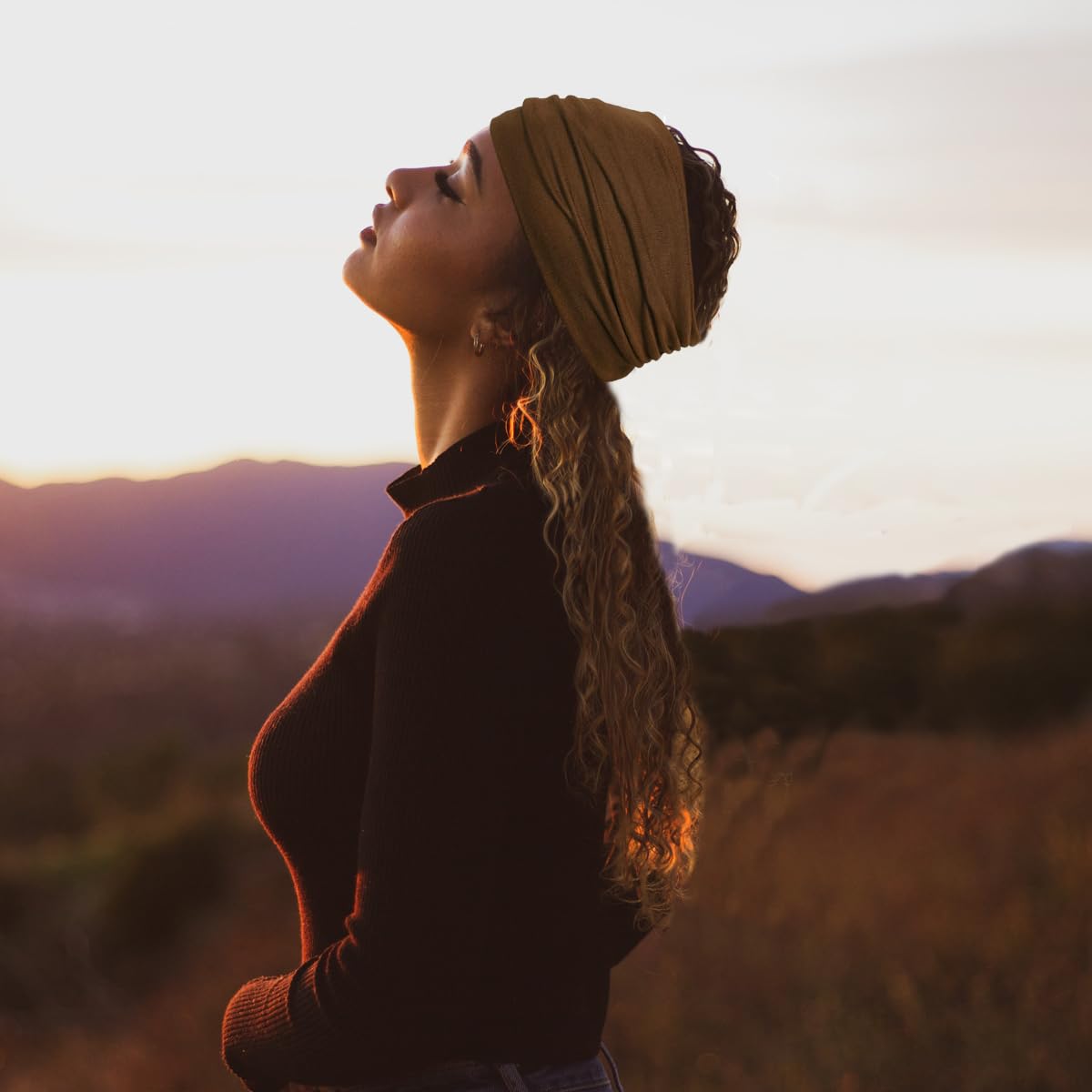 Wide Headbands For Women Stretchy Headband Workout Head Bands For Women's Hair Band Non Slip Head Wrap 6 Pack