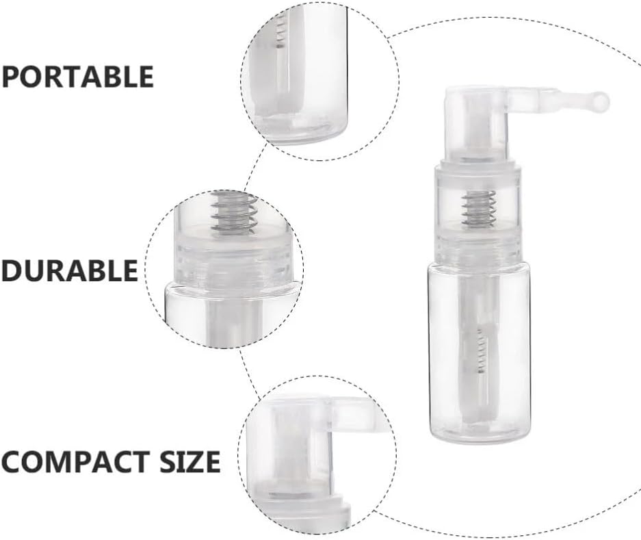2 Pcs 14ml Transparent Powder Spray Bottle,Refillable Hair Fiber Applicator, Empty Powder Cosmetics Bottles,Glitter Spray Bottle for Craft Scrapbooking Refillable Cosmetic Spray Bottles