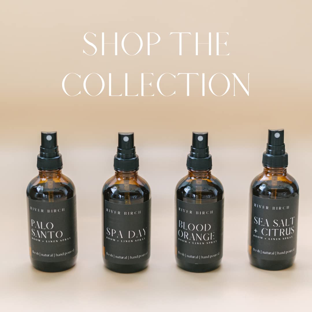 River Birch Lemon Bergamot Linen and Room Spray | Home Fragrance | 4 oz Glass Amber Bottle | Luxury Signature Scent | Handmade in Texas