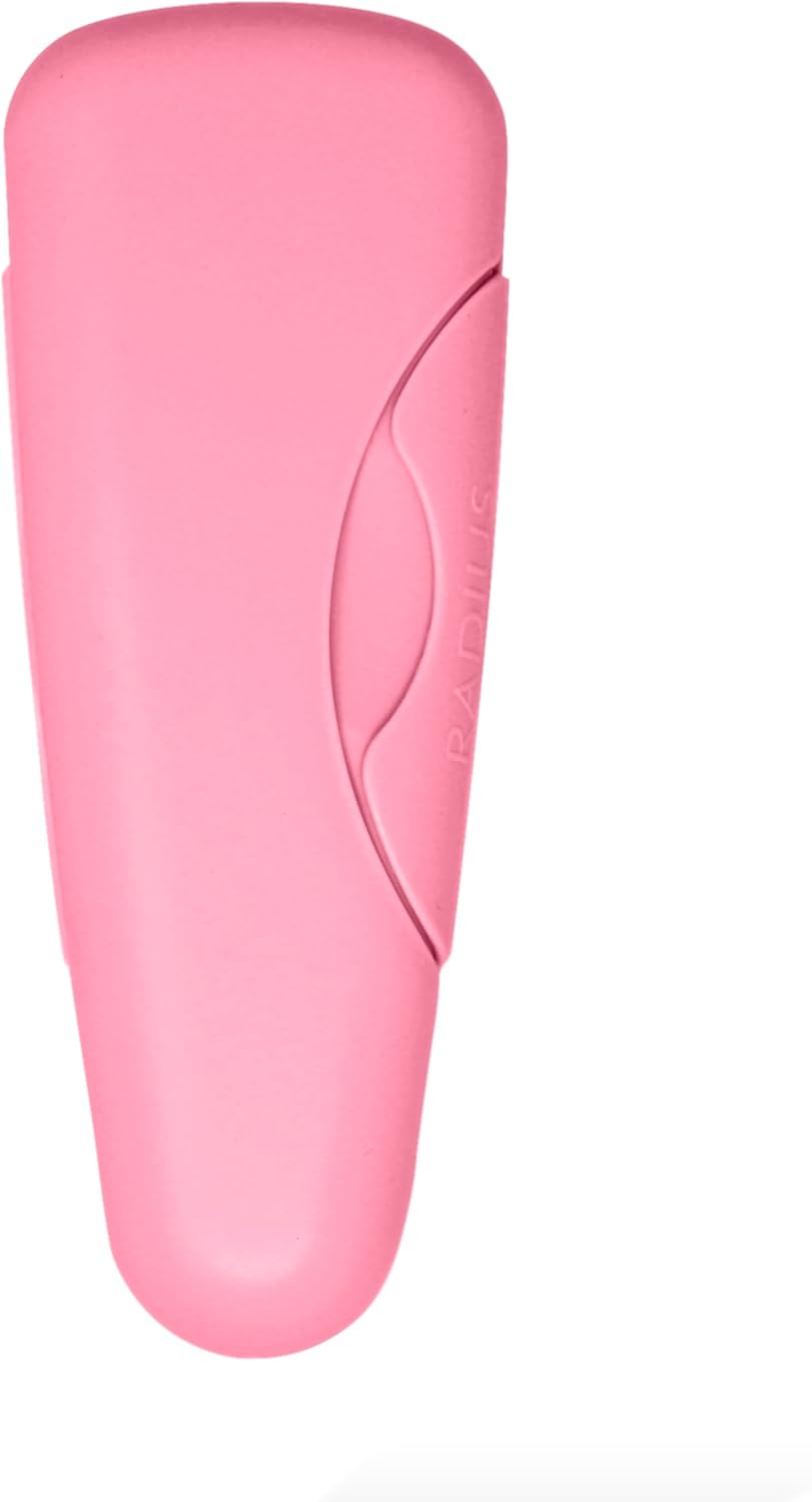 RADIUS Razor Travel Case, BPA-Free Recycled Plastic, Portable for Bathroom, School, Home, Camping - Pastel Pink