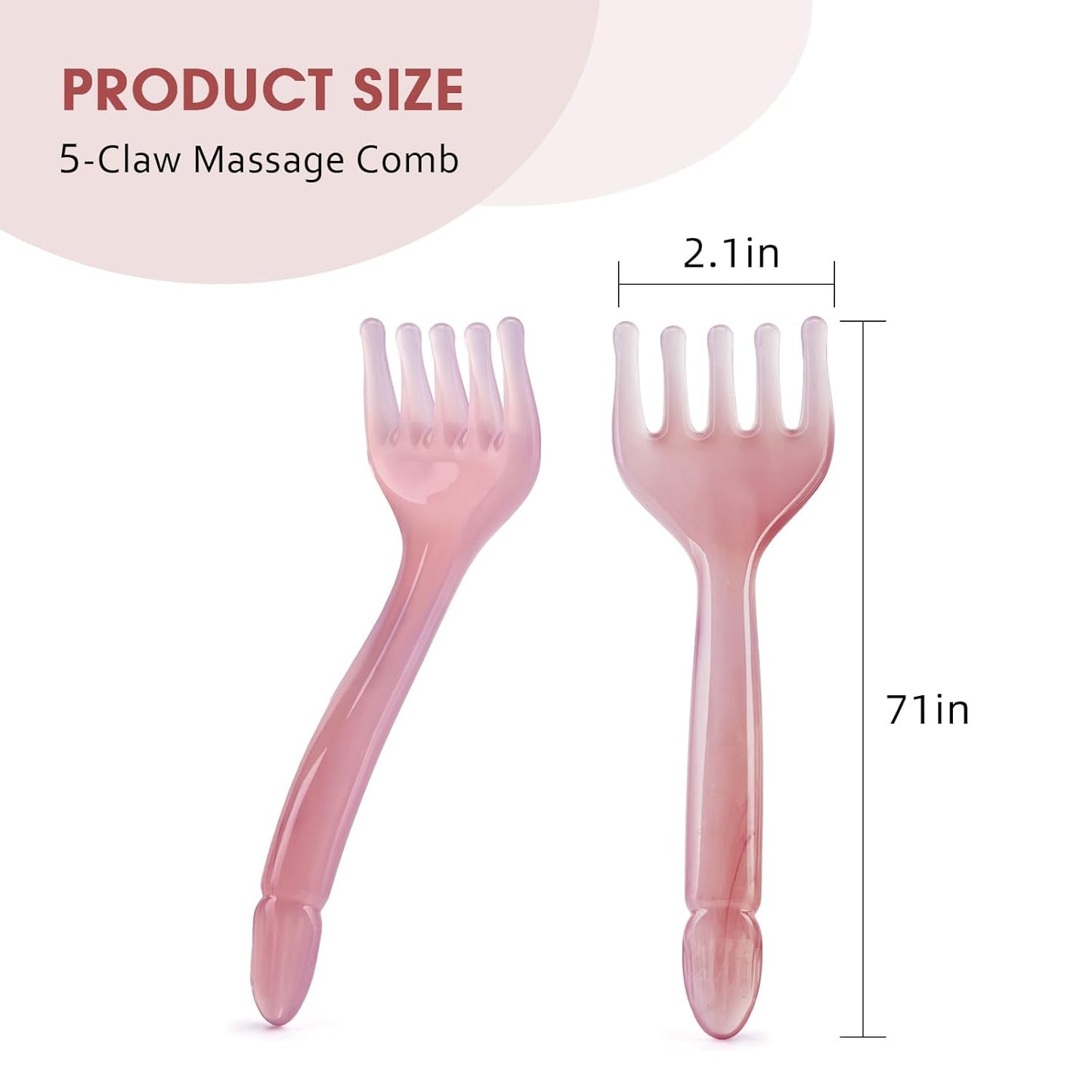 MoyRetty 2 Pack Manual Scalp Massagers, Perfect Scalp Massage Comb for Men & Women Home or Travel Use, Head Spa Gua Sha Tools for Relaxing(Pink)