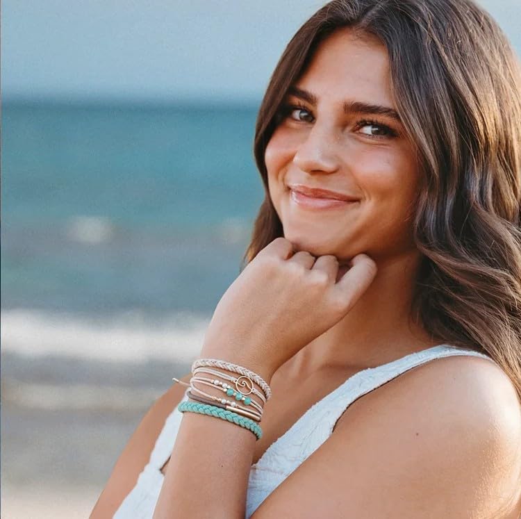 K'lani Reflect Bracelets for Women – Elastic Bracelets and Boho Hair Ties – Cute Hair Ties for Women and Hair Tie Accessories – Stylish Bracelets Boho Style for Hair and Wrist – Set of 5 (Small)