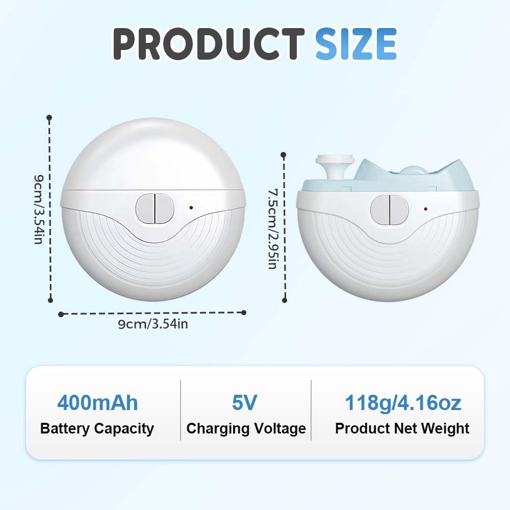 Electric Smart Nail Clippers for Adults Seniors, 3 Speeds Strong Power Automatic Nails Trimmer with Polisher, Light, Clip Storage, Rechargeable Toenail Clippers for Thick Toenails