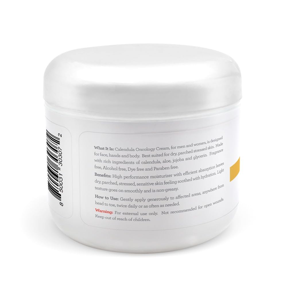 PhysAssist Oncology Calendula Cream Face & Body Advanced Hydrating Cream, for Men & Women after Radio or Chemo. 4 oz jar.