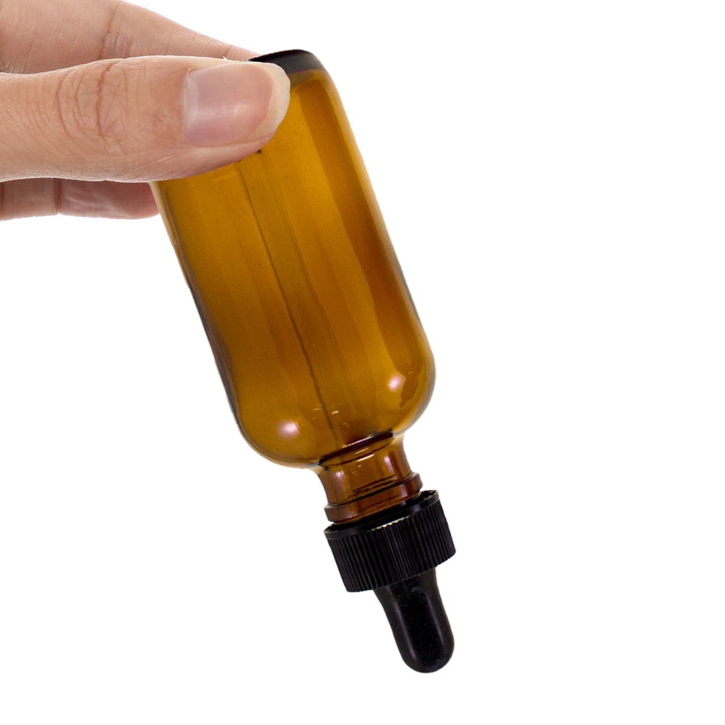 Amber Glass Dropper Bottle 2 oz β Refillable UV-Resistant Glass Bottle with Leak-Proof Dropper for Essential Oils, Serums, Tinctures, DIY Skincare β Single Pack - GreenHealdh