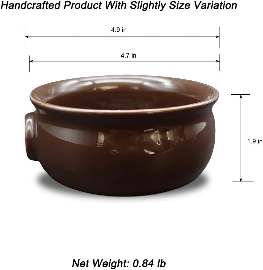 Ceramic Shaving Soap Bowl For Men, Non-slip Handle, Wide Mouth, Large Capacity, Easier to Lather-Brown