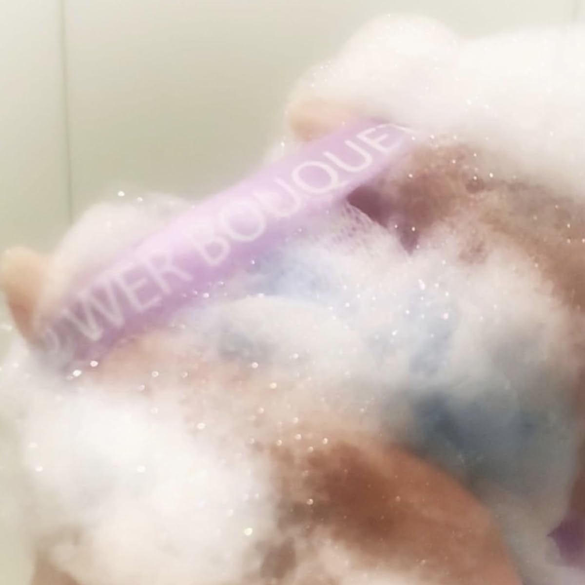 SHOWER BOUQUET Loofah Bath-Sponge XL Swirl-Deep-4-Pack // Extra Large 75g Soft Mesh Net Luffa Loofa Loufa Lufa Puff Set/Exfoliating Body Scrubber for Women and Men - Exfoliate & Soothe Face & Body