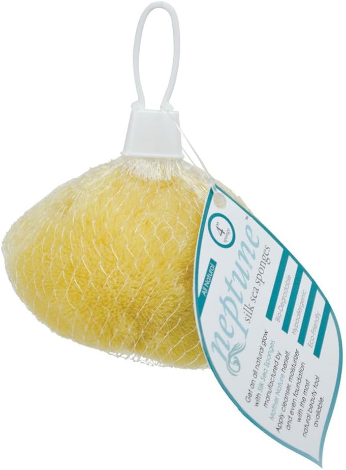 Sea Soft Silk Sponge - for Cosmetic Use, Facial Cleansing, 3-4 inches
