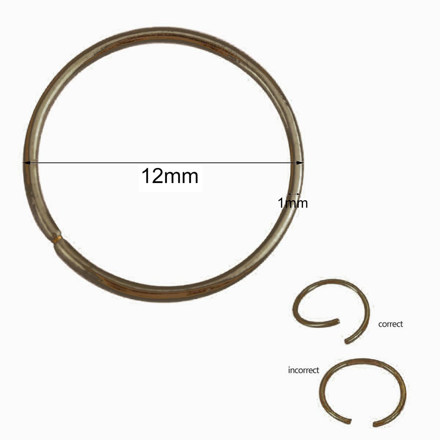 SEVENHEAD 50 Pcs Dreadlock Beads Hair Accessories Circle Rings Adjustable Cuffs Braiding Hair Decoration Clips Metal Hair Decoration for Braids(Bronze 1mm*12mm)