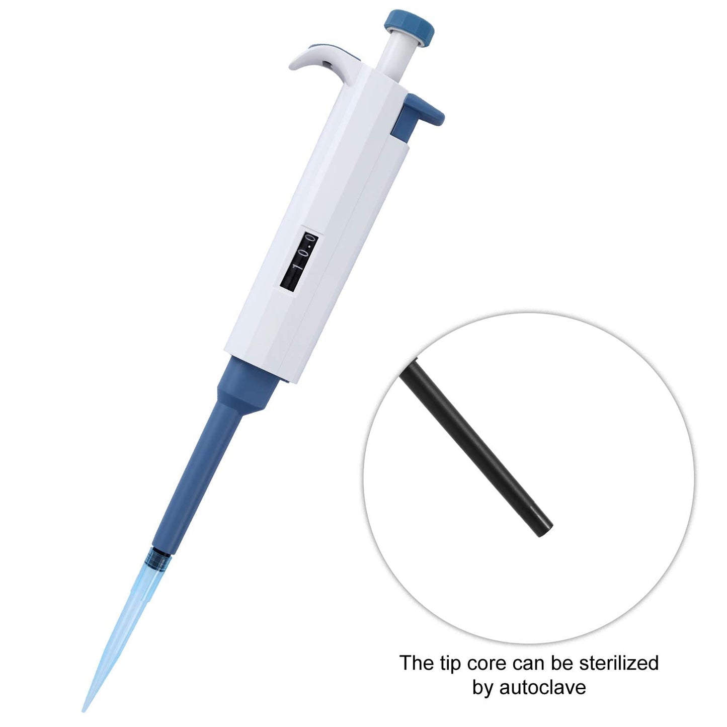 Adjustable Pipettor 0.1-2.5ul Single-Channel Variable Volume Micropipette High Accurate for Laboratory