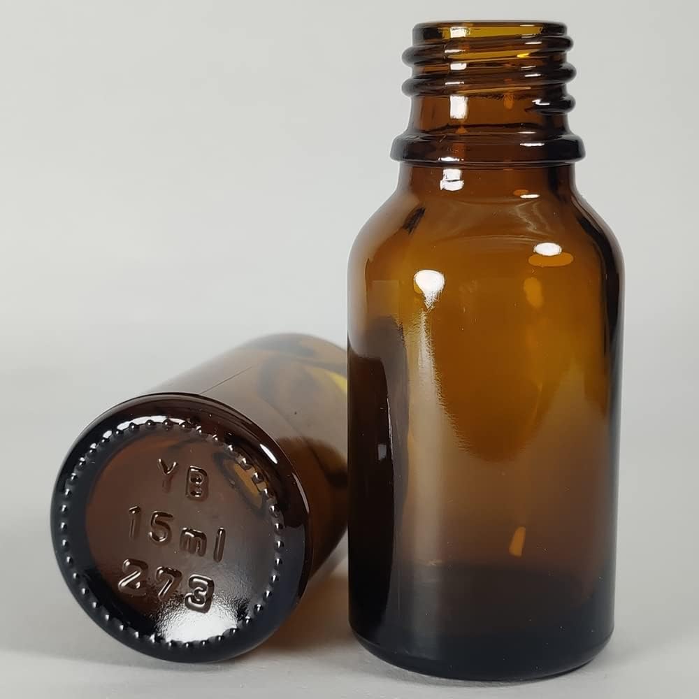 48Pack 15ml (1/2 oz) Glass Dropper Bottle. Essential Oil Bottle With Glass Eye Droppers. For Lab Bottles, Alcohol Bottles And Sterilize Water Bottles (Amber)