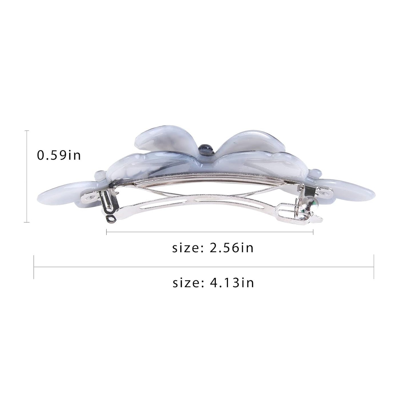 Hair Barrettes, 3pcs Large Hair Barrettes for Thick Hair, Elegant French Barrettes Retro Hair Accessories for Women Daily Wear, Light blue