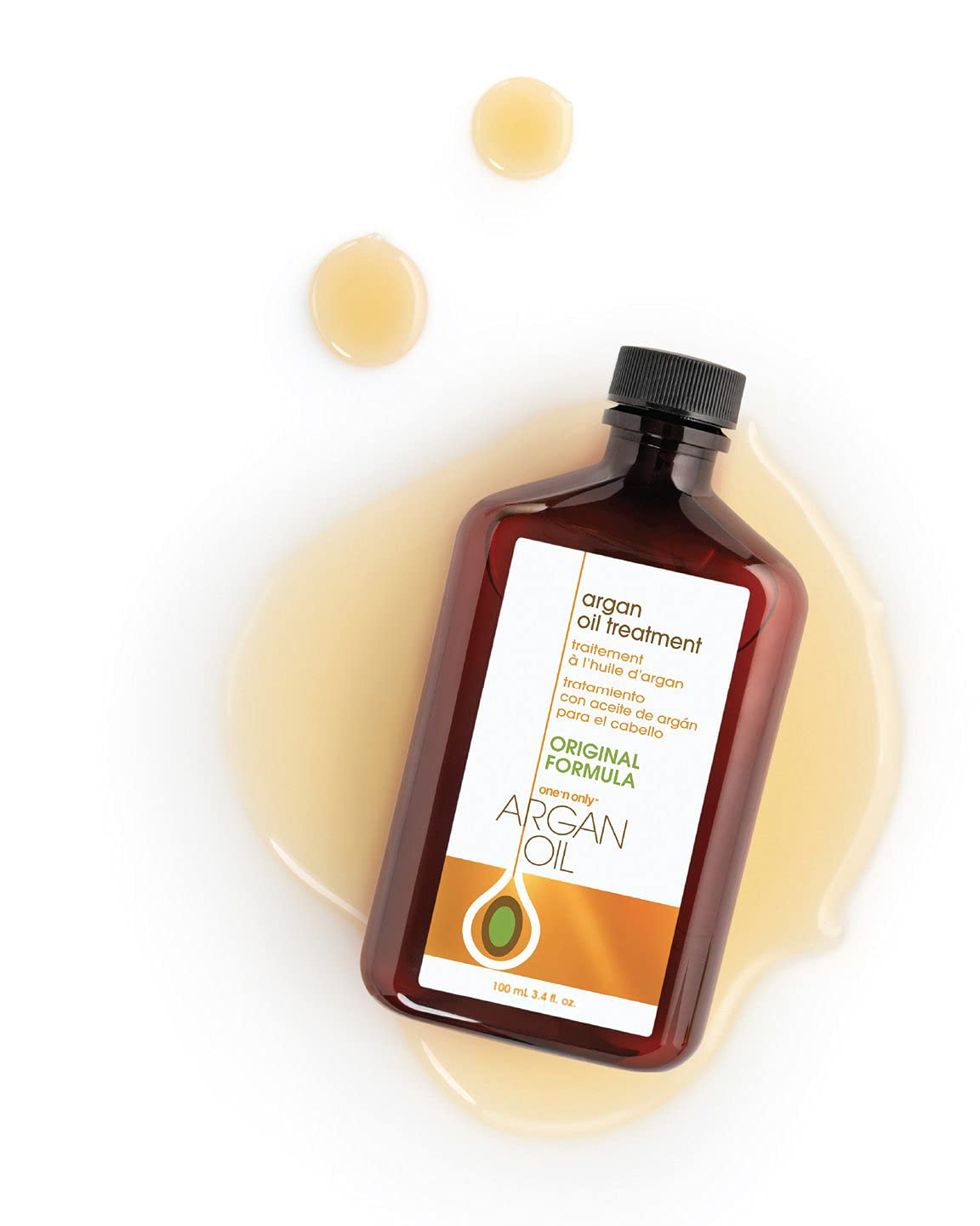 One 'n Only Argan Oil Hair Treatment - Lightweight & Hydrating Hair Oil for Natural, Wigs & Extensions - Shine Enhancing, Heat Protectant & Frizz Control (3.4 oz, 4pk)