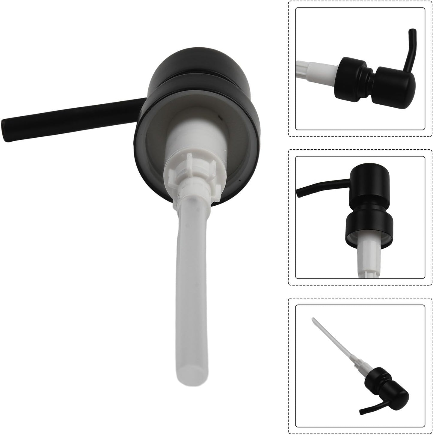 Metal Soap Dispenser Pump Head Replacement Pump for Your Soap or Lotion Dispenser, 304 Stainless Steel Replacement Pump for Liquid Hand Soap Dispensers(Black)