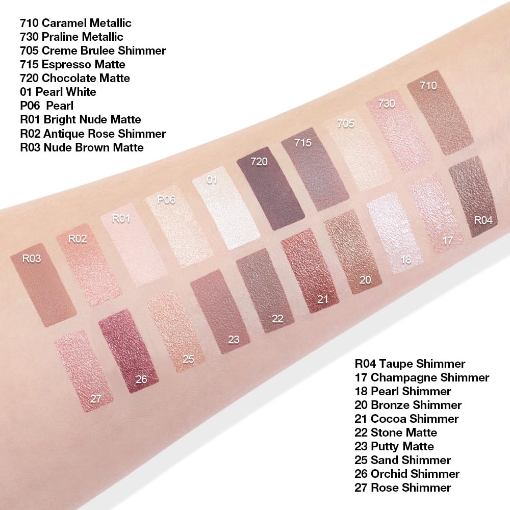 Kaely Single Cream Eyeshadow Pot, Pearl Beige Shimmer Eye Shadow for Older Women High Pigmented Waterproof, Natural Eyeshadow Palette Makeup Brightener, sombras en crema para ojos, Blendable, 18