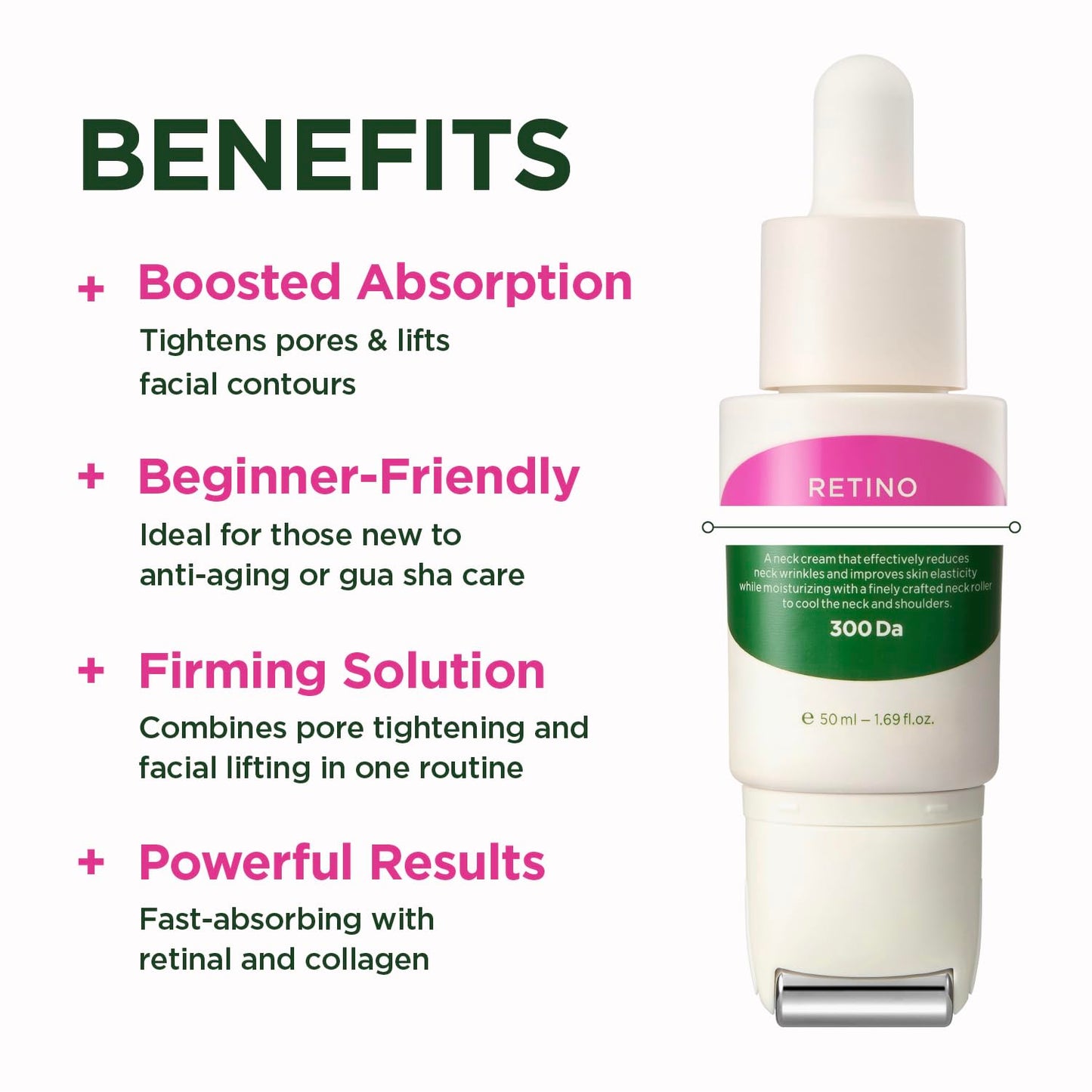 CKD Retino Collagen Gua Sha Neck Cream & Facial Serum Duo Set - Firming, Elasticity Boosting, and Deep Moisturizing. Korean Skincare Gift Set for Special Occasions and Daily Use