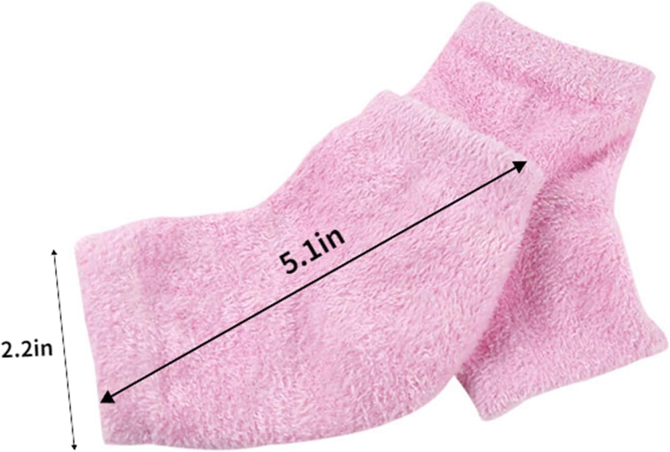 Castor Oil Pack Wrap for Foot, Castor Oil Moisturizing Heel Socks, for Plantar Fasciitis, Cracked Heels - Suitable for Overnight Moisturizing of Feet (Without Essential Oils) (Pink - 2 Pairs)