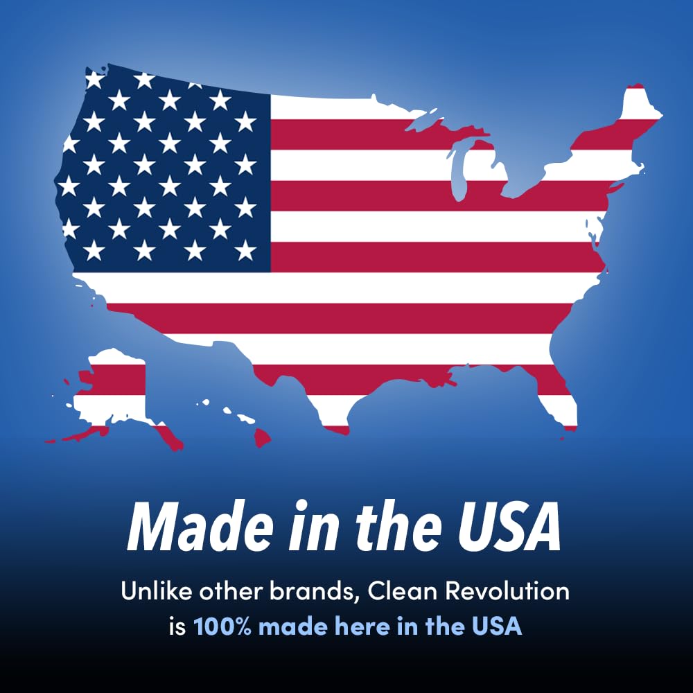 Clean Revolution Foaming Hand Soap Refill Supply Container, Ready to Use Formula, Gluten Free, Geranium Mint Fragrance, 128 Fl. Oz, 4 Pack - Made in USA