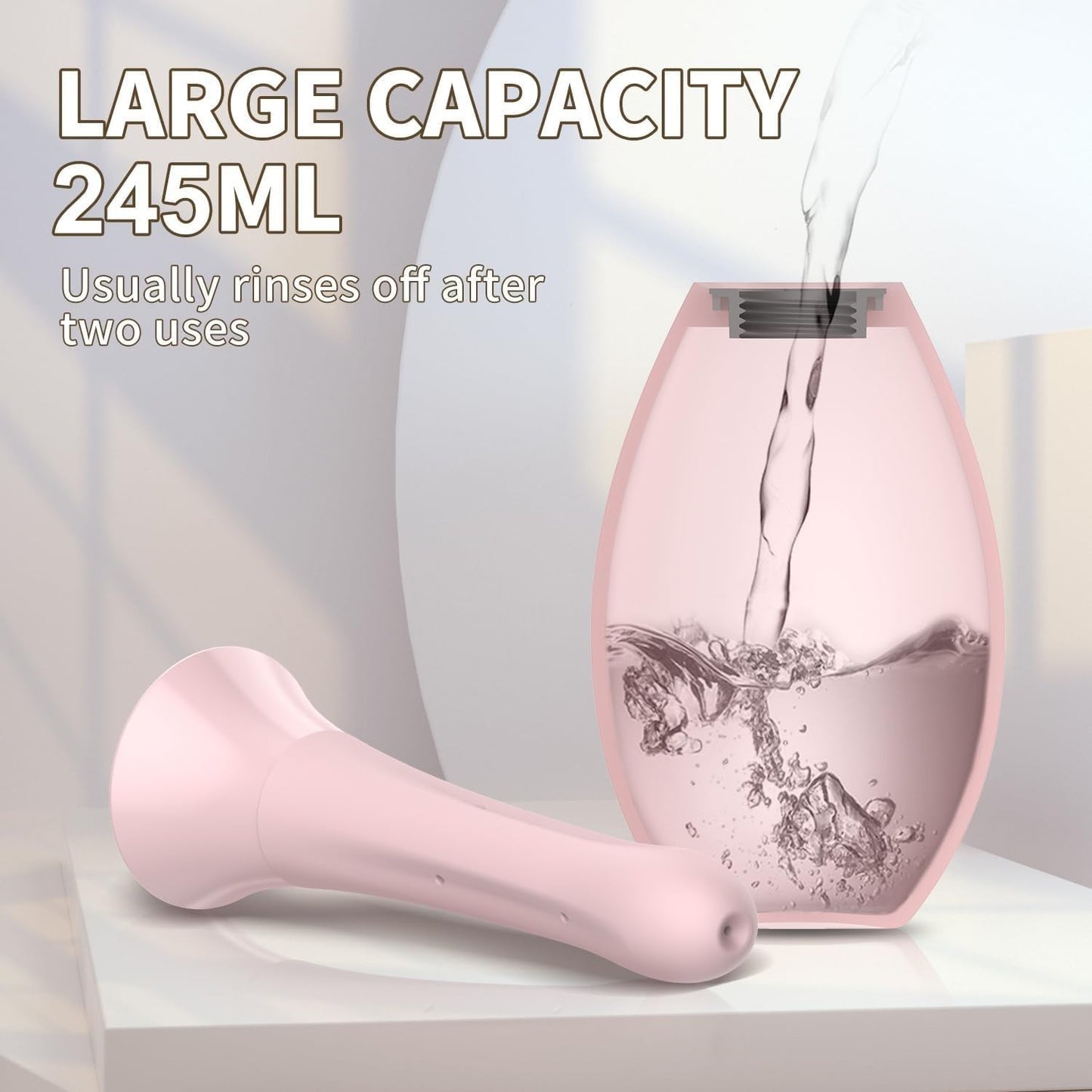 Enemas Anal Douches Anti Backflow-Enema Bulb and Anal Cleaner for Men & Women, Reusable Douche Bottle for Women โ Shower-Compatible Butthole Cleaner for Men, Easy to Use & Travel Friendly,Pink