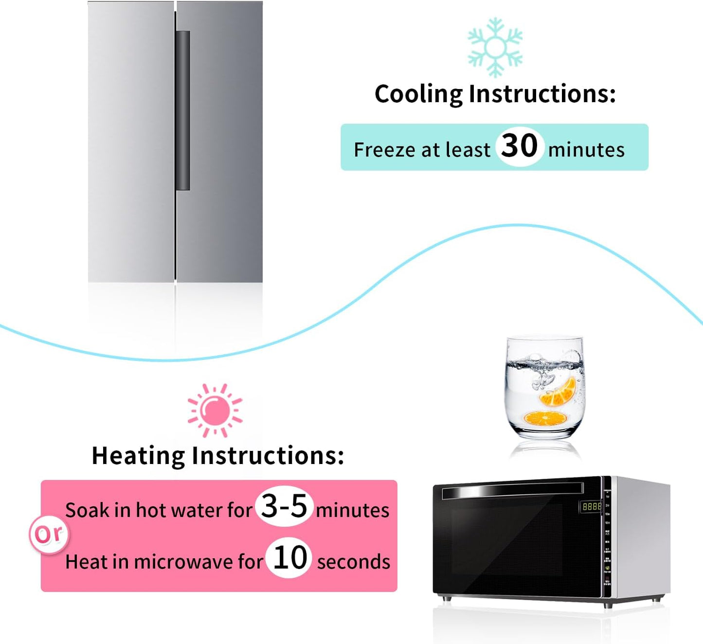 4PCS Gel Eye Ice Pack Set, Cold & Hot Compress, Reusable Cooling Gel Pads for Strain Relief, Relaxation, SPA and sleep(Oranges)