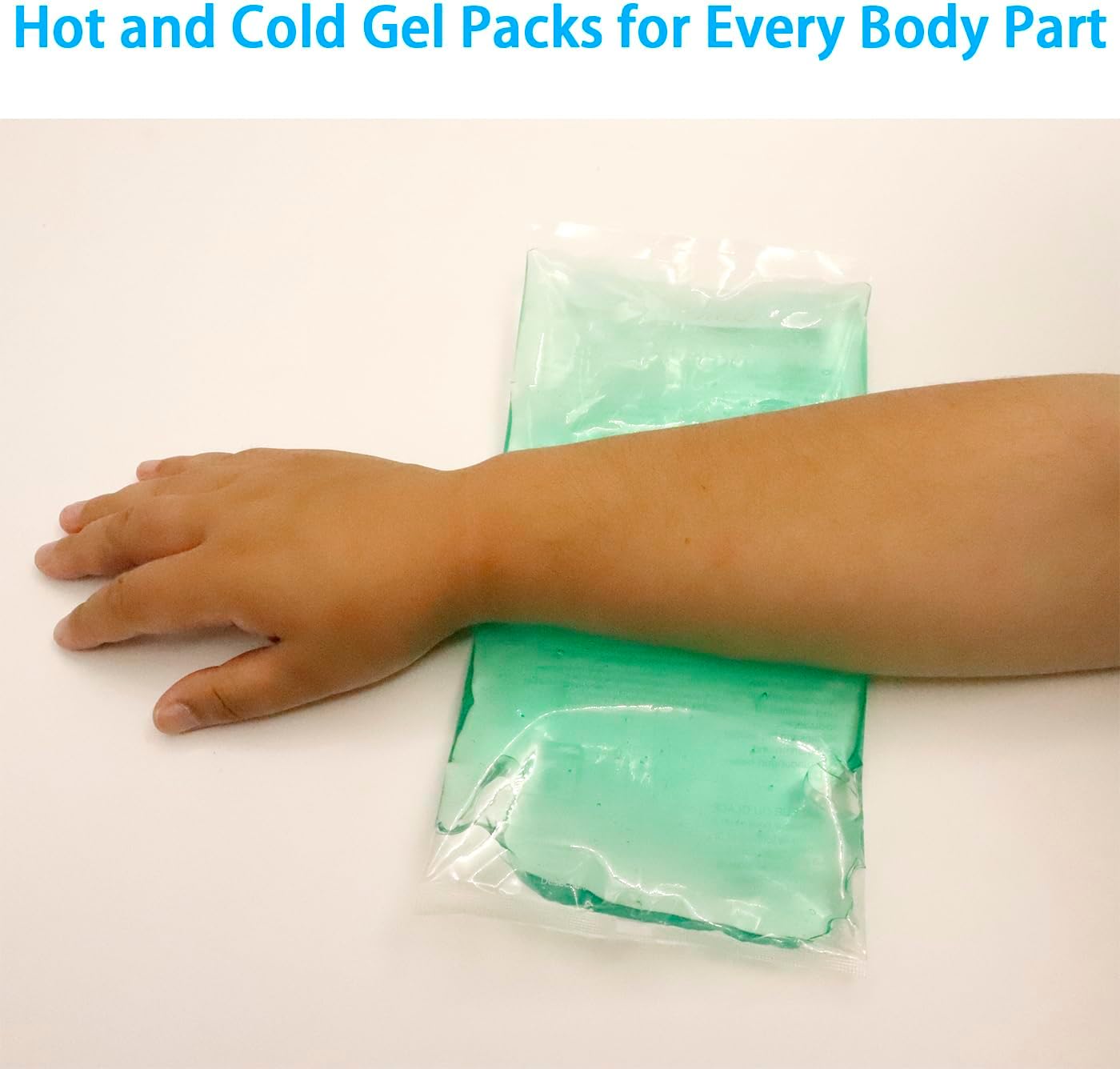 Gel Ice Packs, Cold Packs for Injury Recovery, Cold Compress for Pain Relief, Hot Cold Pack Relieves Inflammation, Arthritis for Headache, Ankle, Neck (Teal (2 Pack), 10×5 inch (28×13cm))