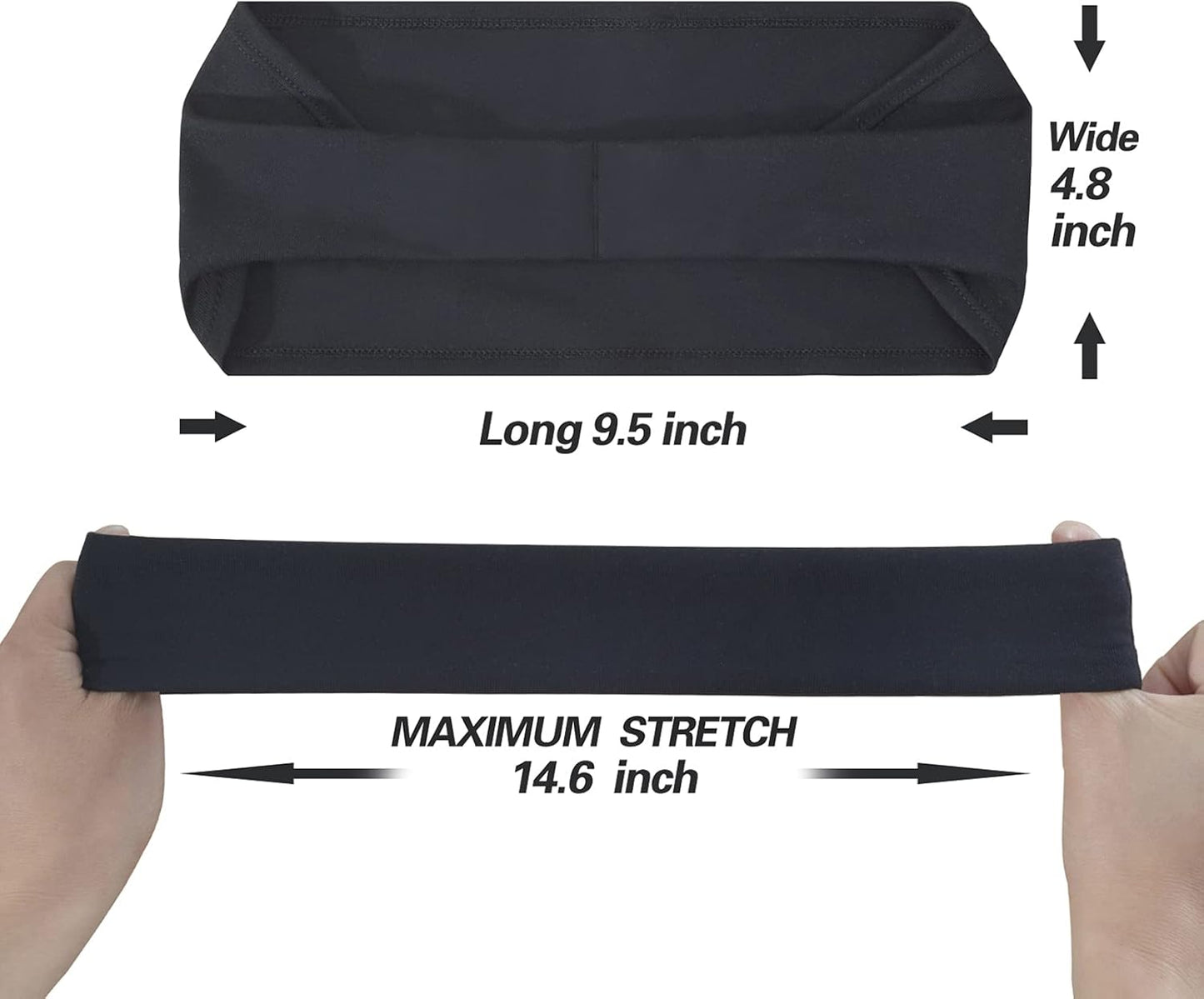 Mens Running Headband,5Pack,Mens Sweatband Sports Headband for Running,Cycling,Basketball,Yoga,Fitness Workout Stretchy Unisex Hairband