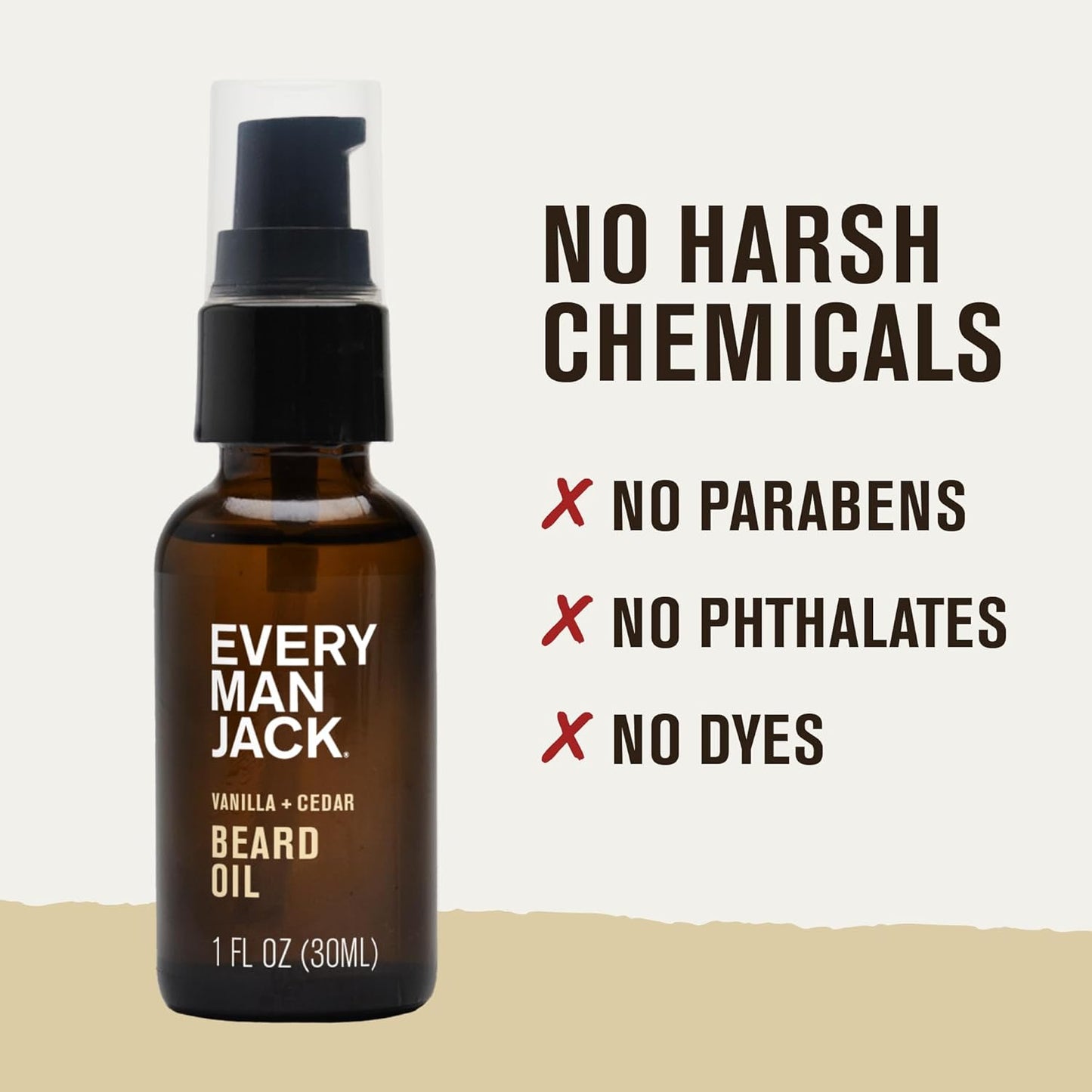 Every Man Jack Mens Beard Oil - Vanilla & Cedar Fragrance - Deeply Moisturizes and Softens Your Beard and Adds a Natural Shine - Naturally Derived with Shea Butter- 1 fl oz (2 Pack)