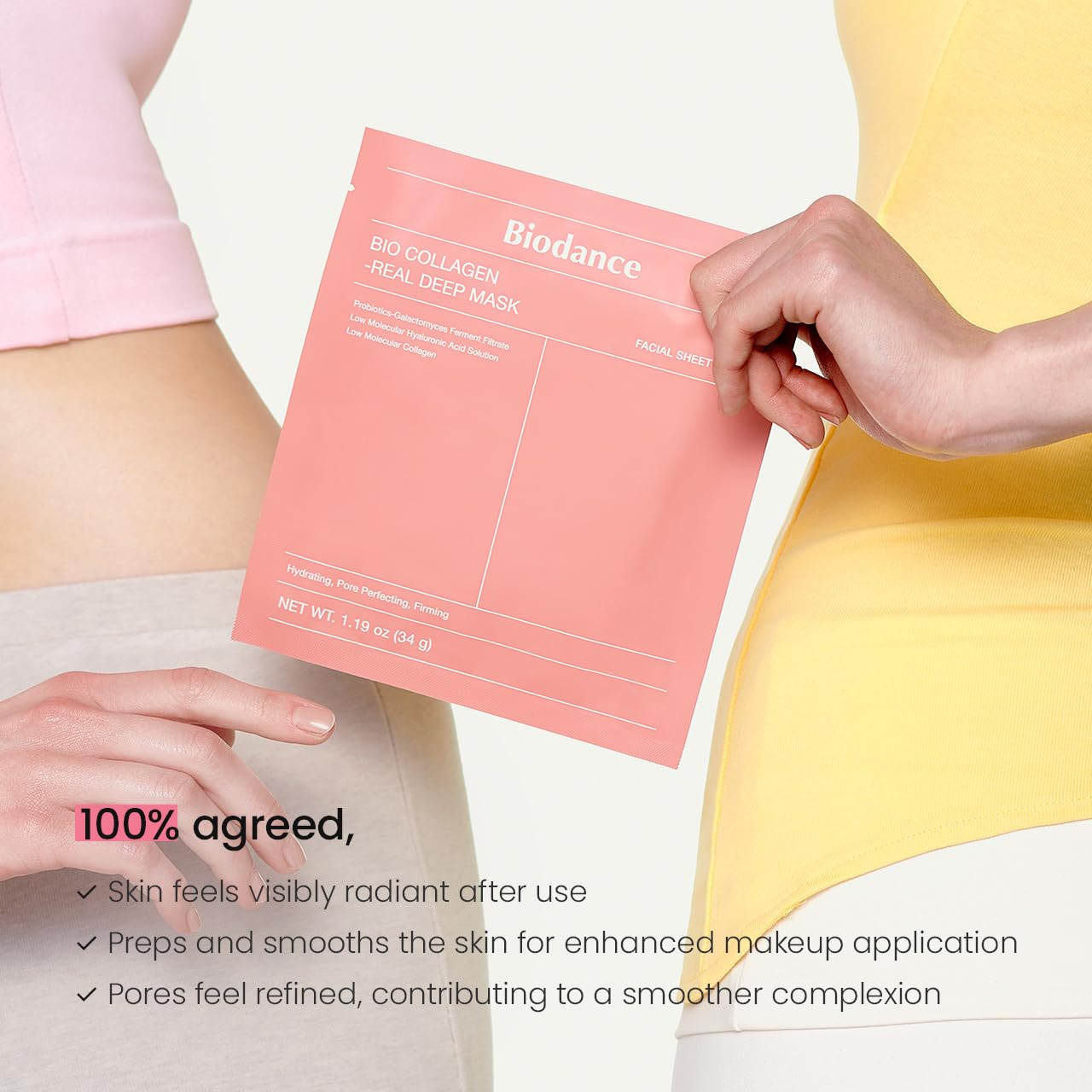 BIODANCE Bio-Collagen Real Deep Mask, Hydrating Overnight Hydrogel Mask, Pore Minimizing, Plumping, Elasticity Improvement, Korean Skincare, Stocking Stuffers for Teen Girls | 1.19oz(34g) x 16ea