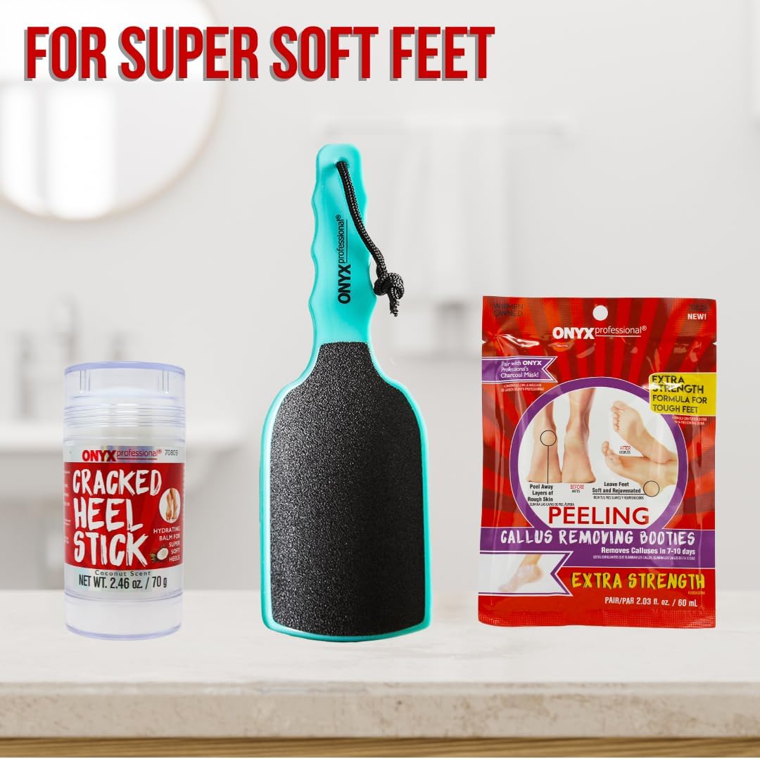 Onyx Professional Cracked Heel Repair Balm Stick for Dry Cracked Feet Treatment, Coconut Scent, 2 pack - Moisturizing Foot Balm, Rolls On, No Mess Like Foot Cream or Foot Lotion, Heel Treatment