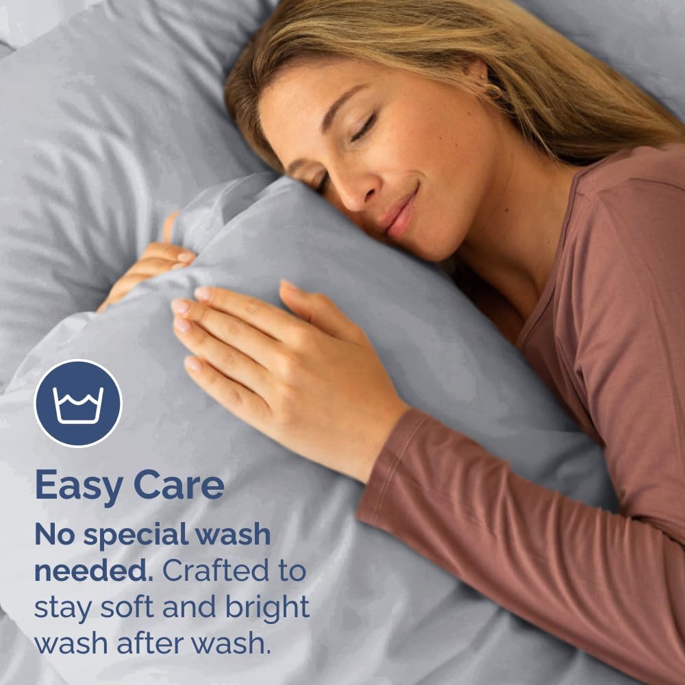 Standard Pillow Cases Set of 10 - Ultra Soft Hotel Quality Pillowcase Covers - Comfy & Wrinkle Free - Shrink, Stain and Fade Resistant - Machine Washable Pillow Protectors - 10 Piece Set - Steel Blue