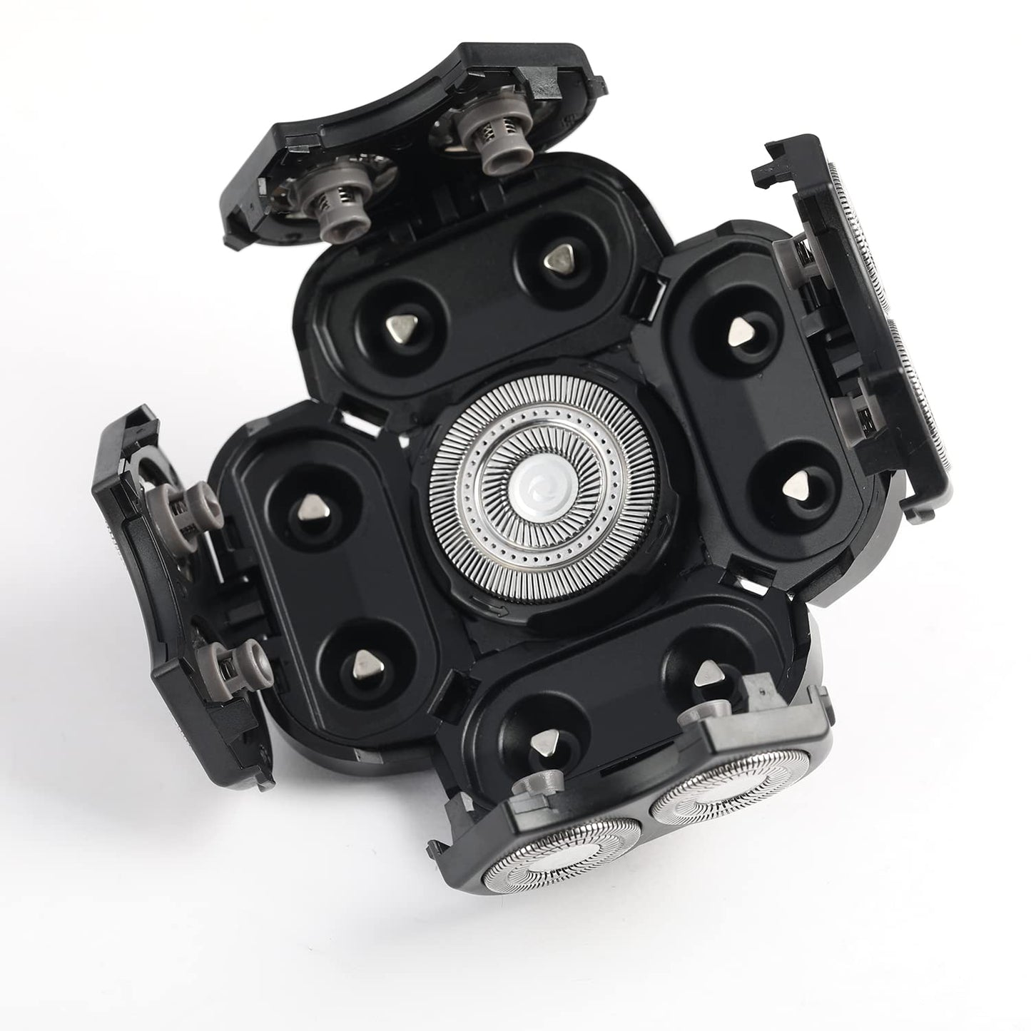 Men's Electric Shavers Replacement Heads Upgraded 9 Blades Head Replaceable Floating Waterproof Electric Razor Shaver Head(Black)