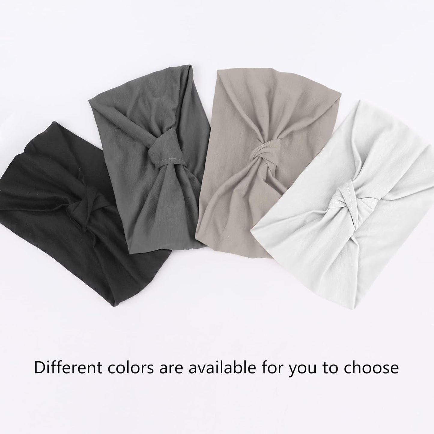 DRESHOW 4 Pack Turban Headbands for Women Wide Vintage Head Wraps Knotted Cute Hair Band Accessories