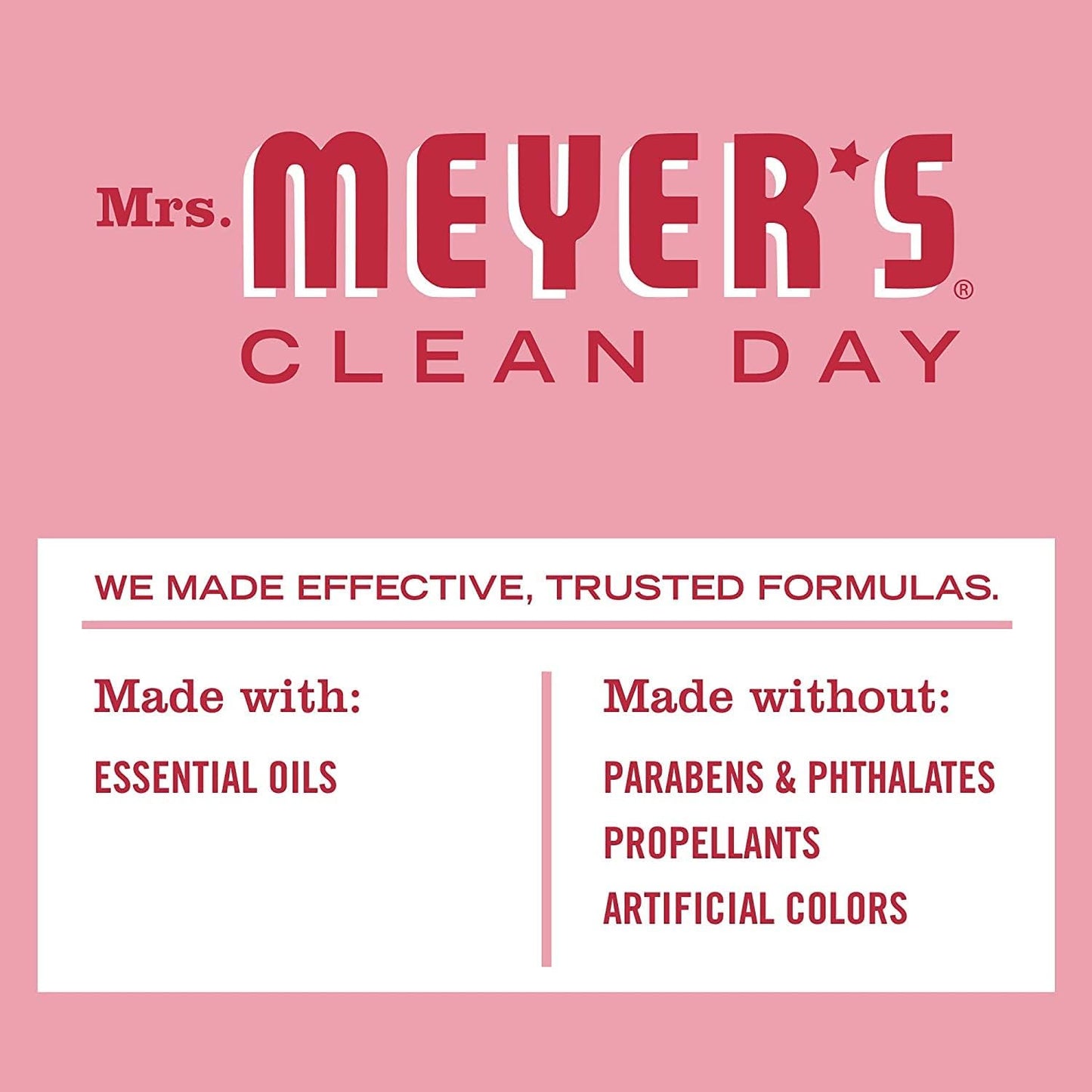 Mrs. Meyer's Room and Air Freshener Spray, Non-Aerosol Spray Bottle Infused with Essential Oils, Peppermint, 8 Fl Oz. (Pack of 6)