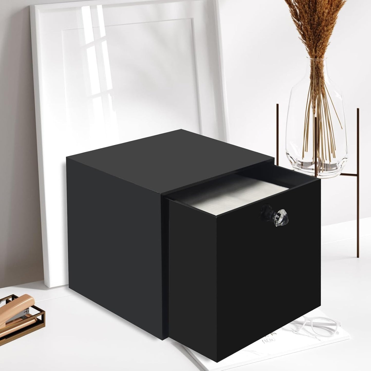 Face Towel Holder Compatible with XL, Disposable Face Towel Container Box, Black