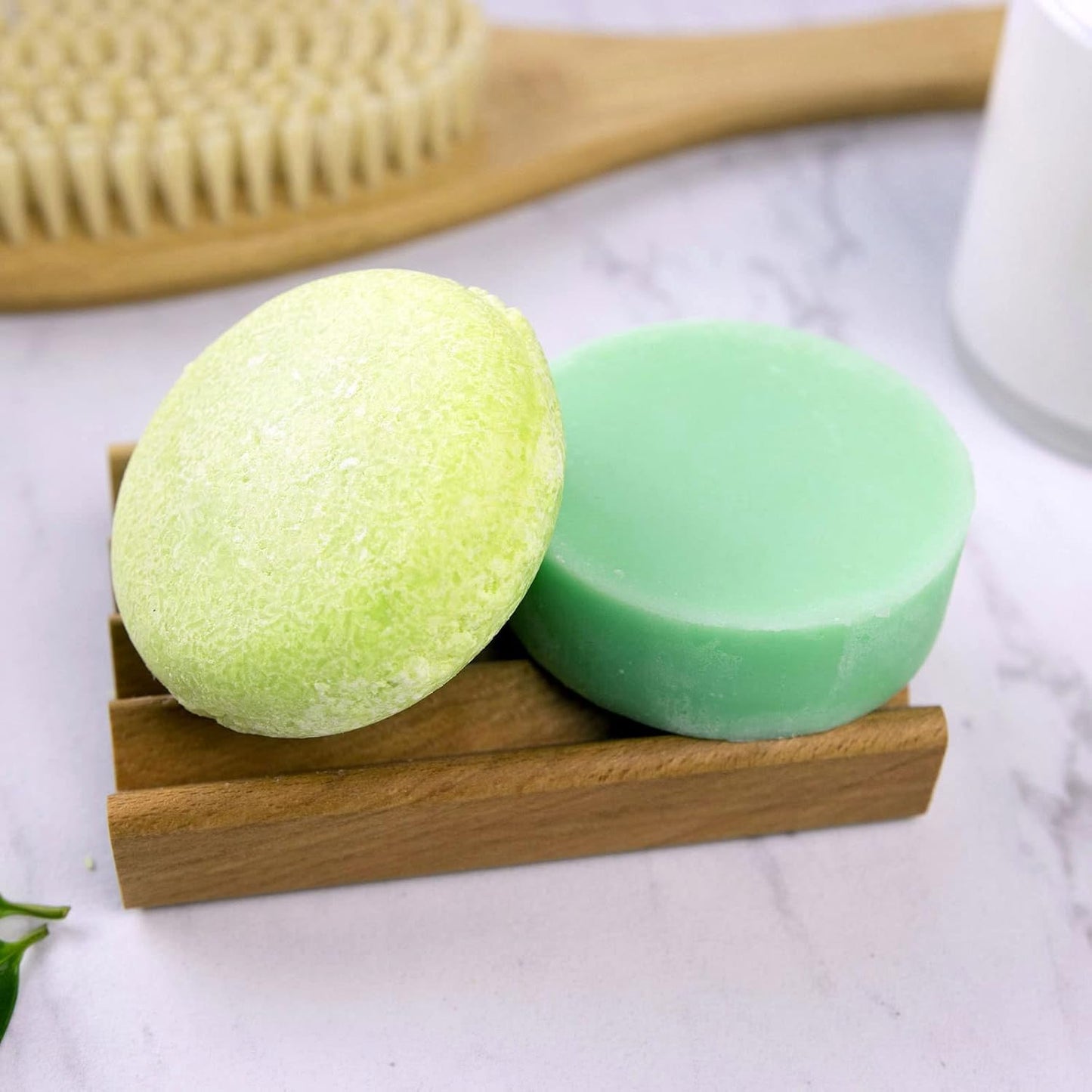 NATURL Boost Volumizing Shampoo and Conditioner Bar Set with Sea Salt and Lime Oil for Fine or Oily Hair, Free of Silicone, Paraben, Phthalate, Gluten, Citrus Scent, 2 Count