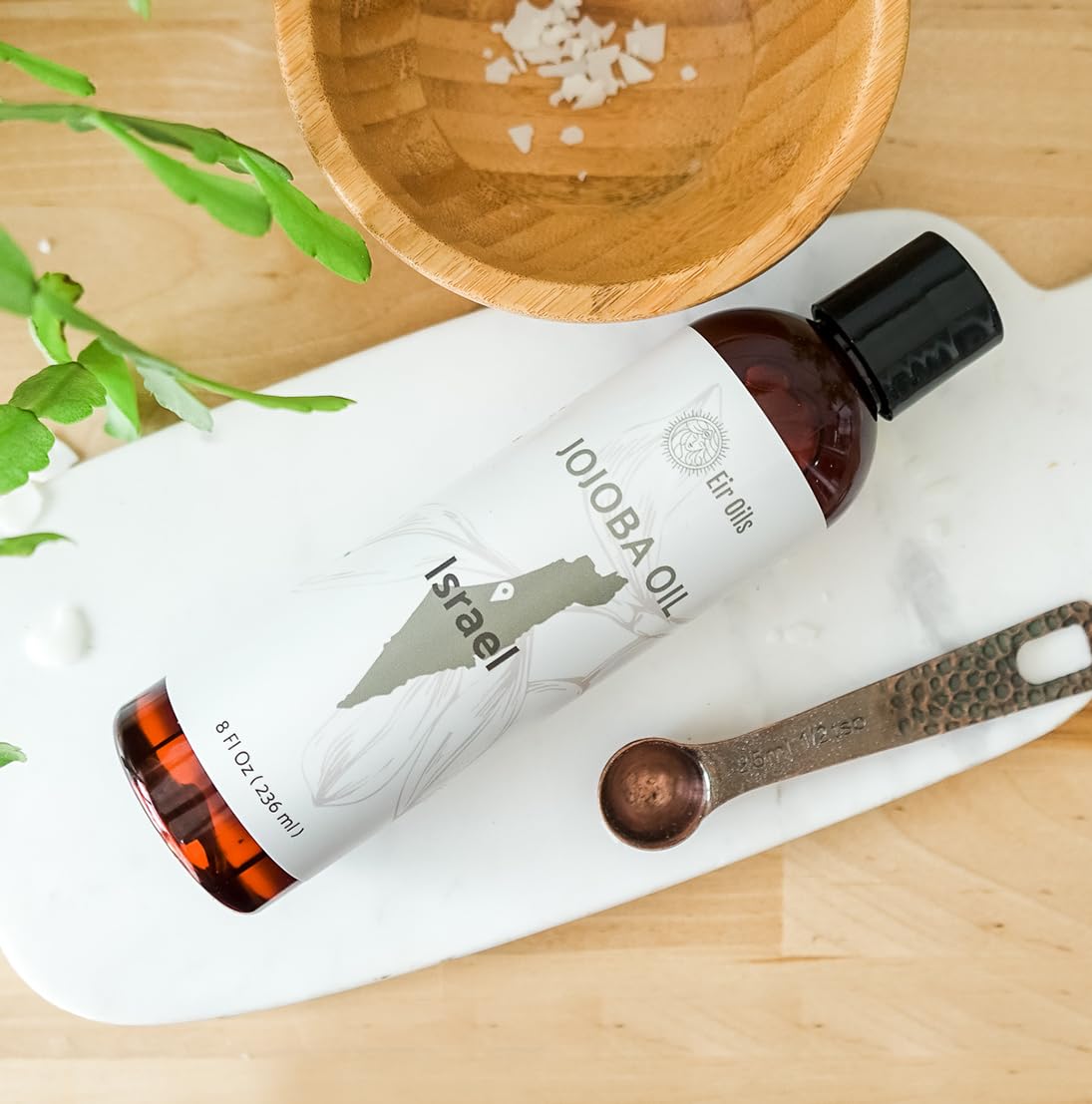 Jojoba Oil - Direct from EIR Oils' Farm in Israel - 100% Pure Carrier Oil for Hair, Face, and Skin - Hand-Picked, Cold-Pressed Carrier Oil (16oz)