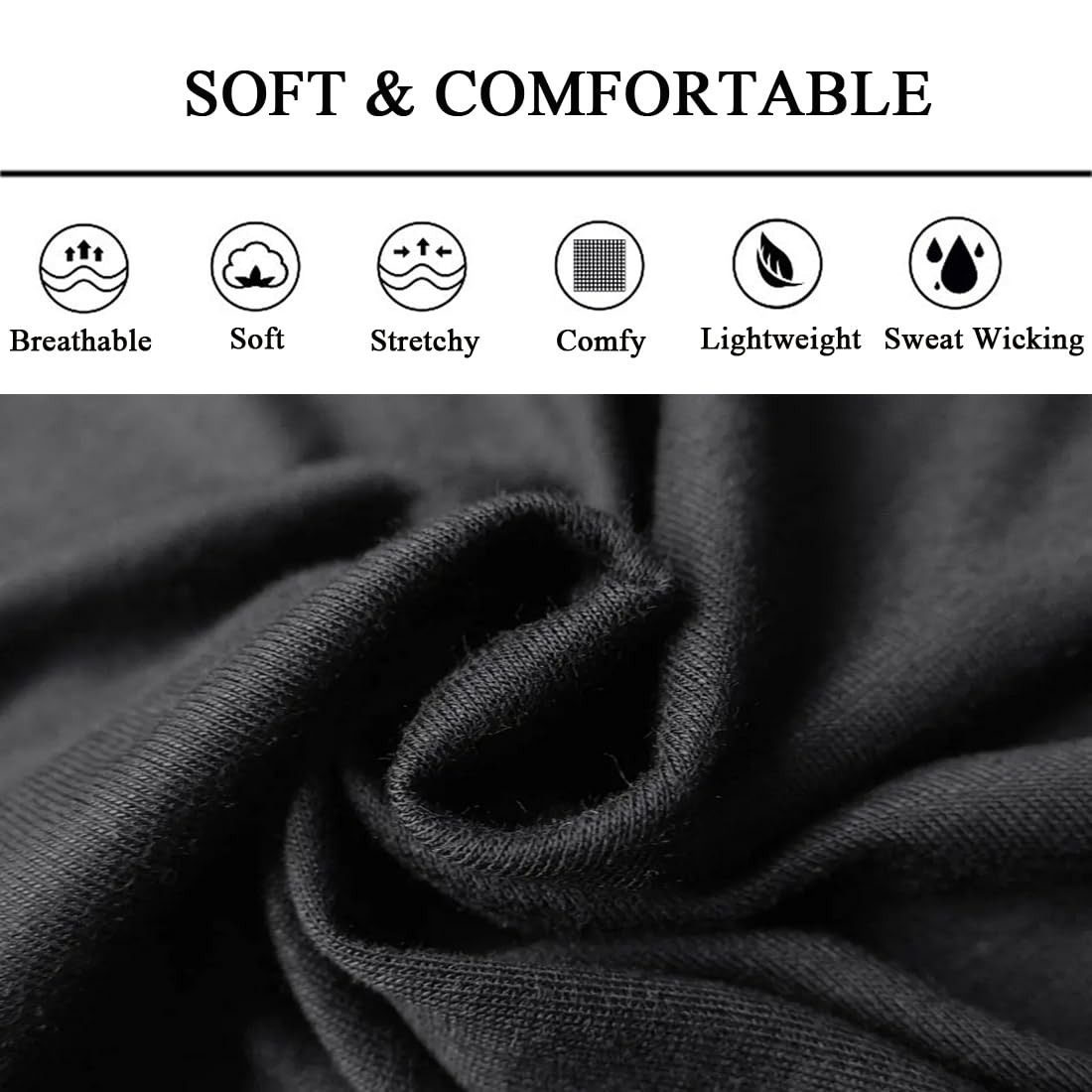 Headbands For Women Headband Elastic Soft Head Bands For Women's Hair Accessories Womens Fashion Yoga Fabric Hair Band Black White Gray 6 Pcs