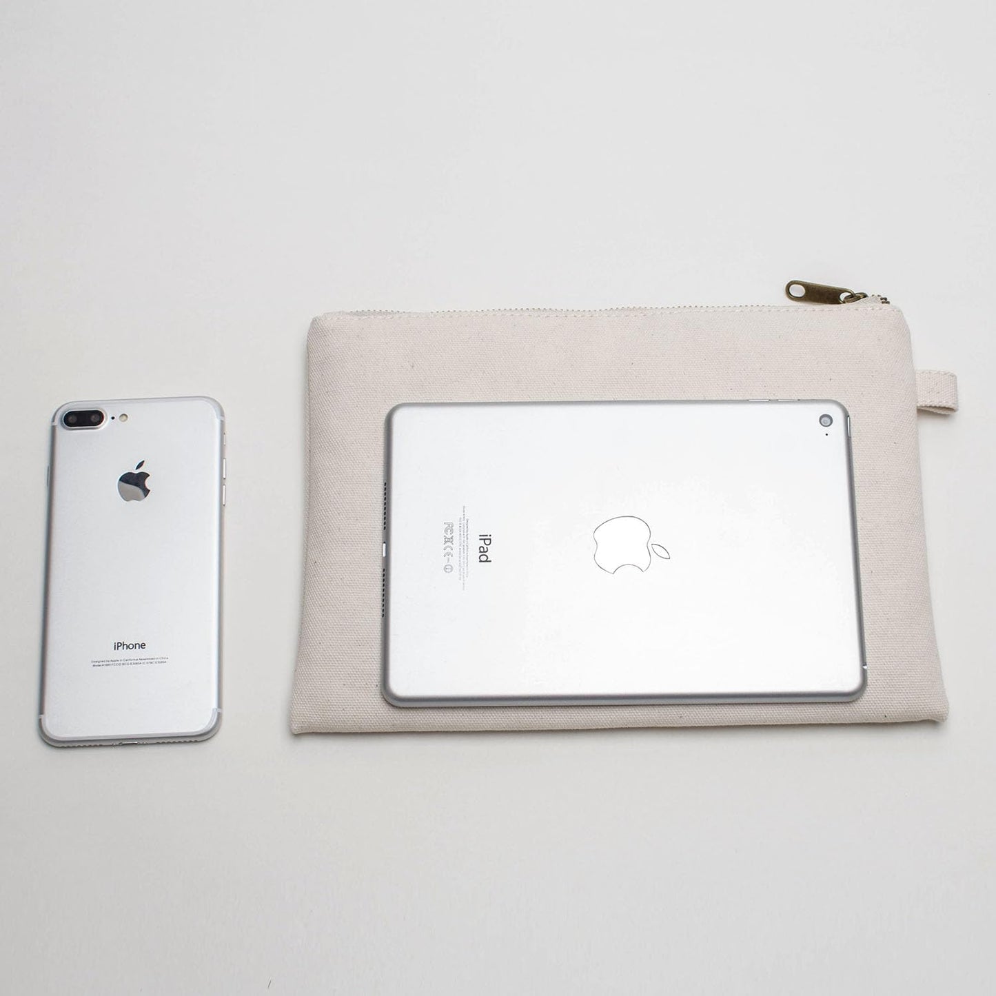 Zipper Pouch Storage Bag Simple and Stylish Women's Cosmetic and Travel Bag (Beige-basic-5)