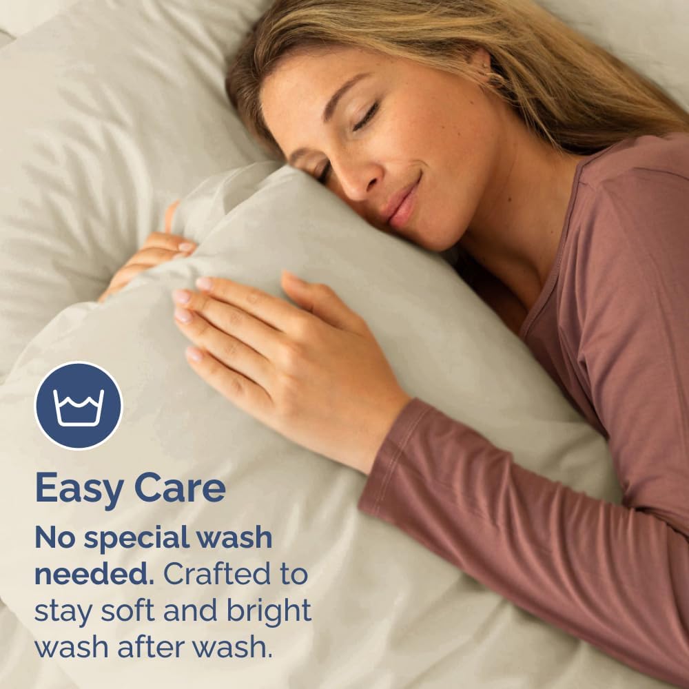 King Pillow Cases Set of 6 - Ultra Soft Hotel Quality Pillowcase Covers - Comfy & Wrinkle Free - Shrink, Stain and Fade Resistant - Easy-Care, Machine Washable Pillow Protectors - 6 Piece Set - Wheat