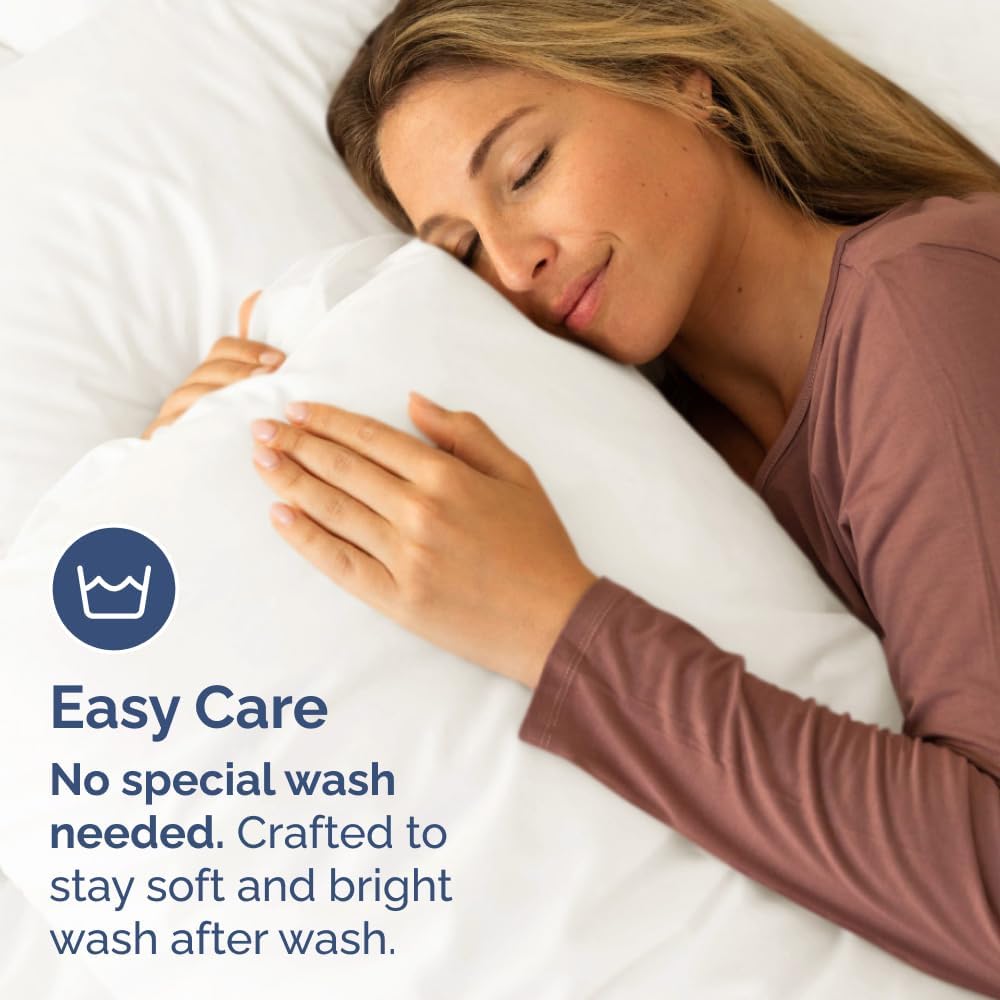 Standard Pillow Cases Set of 8 - Ultra Soft Hotel Quality Pillowcase Covers - Comfy & Wrinkle Free - Shrink, Stain and Fade Resistant - Machine Washable Pillow Protectors - 8 Piece Set - Antique White