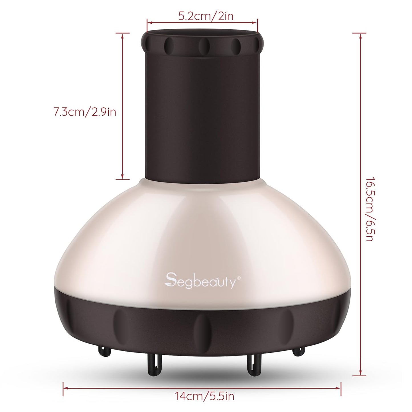 Segbeauty Hair Diffuser with Deep Bowl, Adjustable Air Flow Professional Hair Diffuser Attachment for Curly Wavy Hair, Hairstylist Barber Salon Tool Fitting Most Blow Dryer with 1.57"-1.97" Nozzle