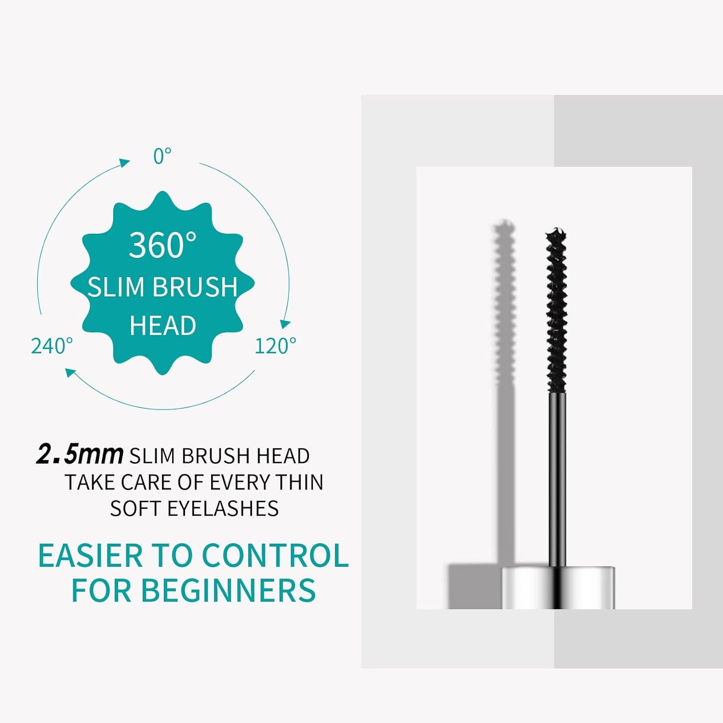 Waterproof Mascara for Eyes White Black Brown Purple Long-lasting colored Mascara Eye Makeup Fast-Dry (Pink, 0.17 Fl Oz)