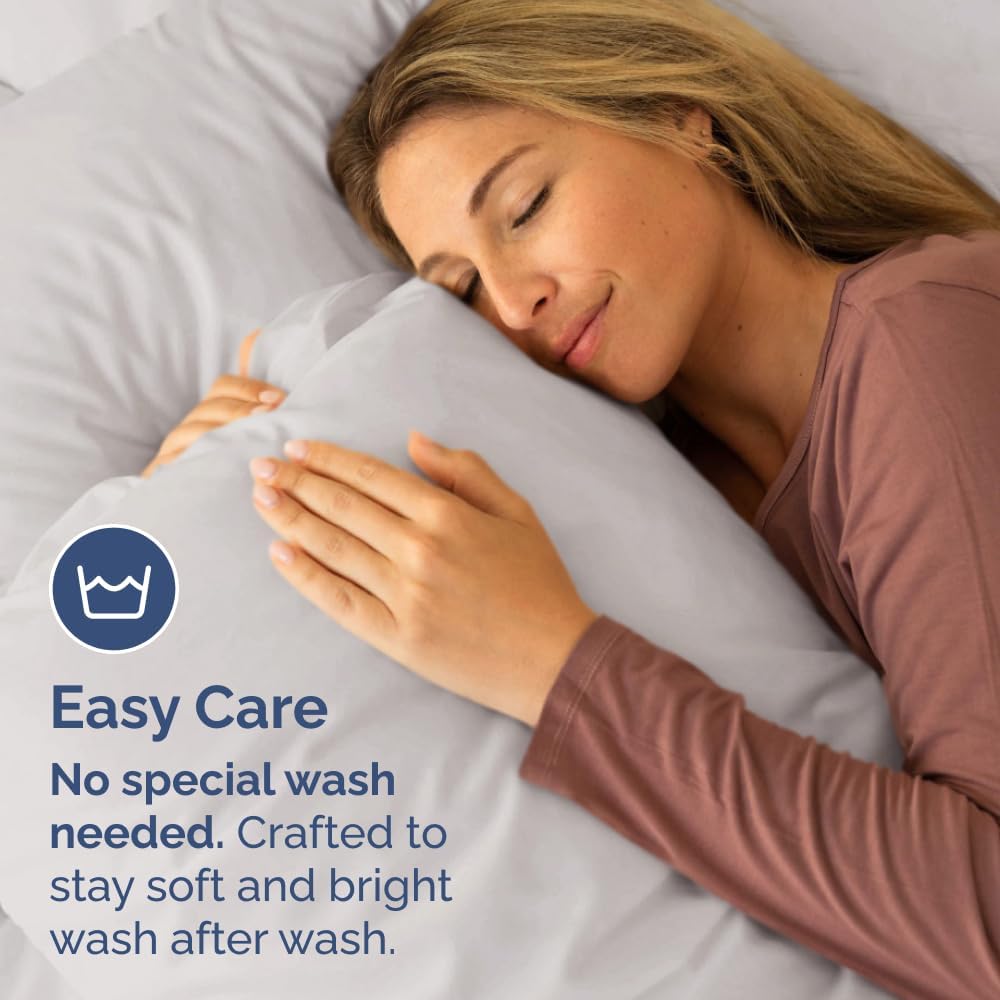 Queen Pillow Cases Set of 6 - Ultra Soft Hotel Quality Pillowcase Covers - Comfy, Cozy & Wrinkle Free - Shrink, Stain & Fade Resistant - Machine Washable Pillow Protectors - 6 Piece Set - Light Grey