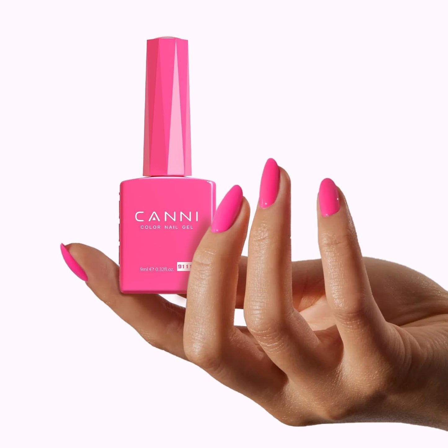 CANNI 6 Colors 9 ML Hema-Free Pink Gel Nail Polish Set, Hot Pink Purple Gel Polish Kit Light Baby Neon Colors, Soak Off LED Manicure Kit DIY at Home Salon Gifts