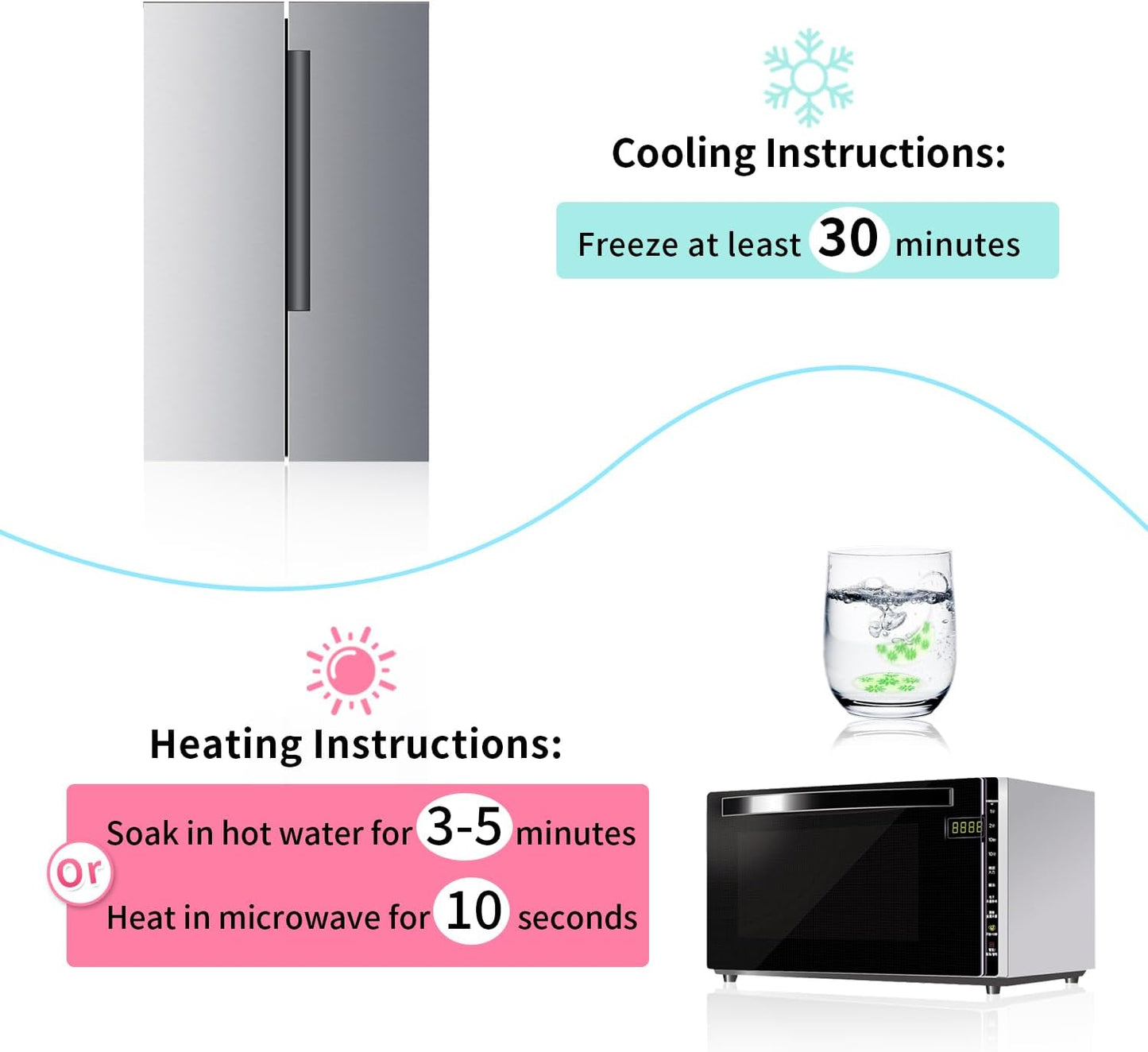 4PCS Gel Eye Ice Pack Set, Cold & Hot Compress, Reusable Cooling Gel Pads for Strain Relief, Relaxation, SPA and sleep(Green leaves)