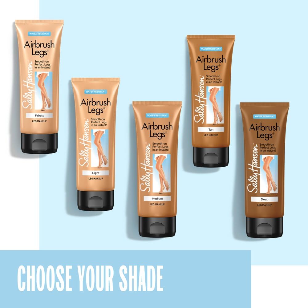 Sally Hansen Airbrush Legs, Leg Makeup Lotion, Light 4 Oz, 2 Count (Pack of 1)