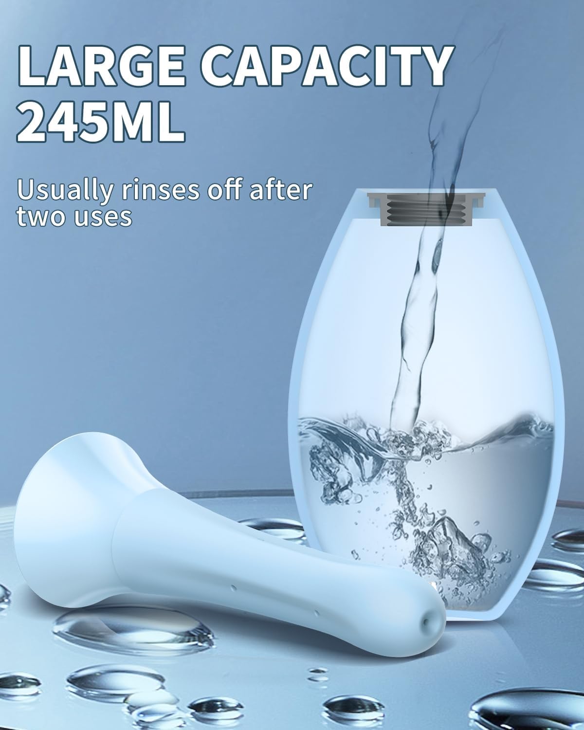 Enemas Anal Douches Anti Backflow-Enema Bulb and Anal Cleaner for Men & Women, Reusable Douche Bottle for Women โ Shower-Compatible Butthole Cleaner for Men, Easy to Use & Travel Friendly,Blue