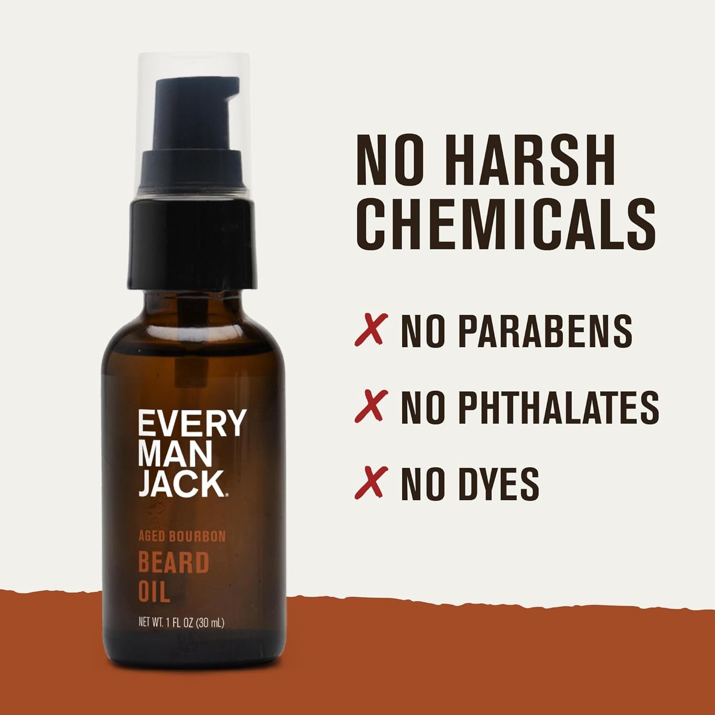 Every Man Jack Mens Beard Oil - Subtle Aged Bourbon Fragrance - Deeply Moisturizes and Softens Your Beard and Adds a Natural Shine - Naturally Derived with Shea Butter- 1 fl oz (2 Pack)